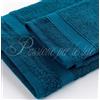 Passione per le tele Set Asciugamani in Spugna 1+1 Bagno Viso 60x110 Ospite 40x60 in Cotone 100% Spugna 600 gr/mq (Fascia Ottanio, 1 + 1)