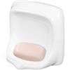 Vestamore Portasapone in ceramica per parete del bagno, vassoio per sapone quadrato bianco con parte superiore scanalata, facile da pulire e installare, ideale per bagni umidi o docce