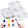 YIFLorine TANG Tavolozza Pittura in Plastica,16 Pezzi Tavolozza per Dipingere con 6 Campi,12 x 8,5 cm Tavolozze Universale Vassoio di Pittura in Plastica Tavoletta Colorata per Pittura d'Arte e Artigianato