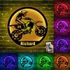 TATLETATLE Moto personalizzata in metallo, Wall Art Metallo custom con nome, Home Decor, Custom Garage Nome Wall Decor, Moto Scultura Parete, Segni Bar per Casa (Motocicletta-12)