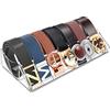 ToyaJeco Organizer per cinture in acrilico, 7 scomparti, per cassetti dell'armadio, scatola trasparente per cintura, contenitore con espositore per cravatte, papillon, gioielli, orologi