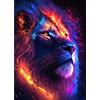 DAERLE Diamond Painting, Diamond Painting Bambini, Leone Colorato Kit per Diamond Painting,Diamond Painting Kit Completo, Pittura Diamante 5D Arte e Artigianato Decorazione per Casa e Pareti 30x40cm
