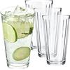 KADAX Bicchieri per bevande, bicchieri in vetro di neutro, calici multiuso, bicchieri per acqua, bicchieri universali per bevande, mojito, gelato (Amalia 360 ml, 4)