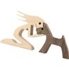 ZHjuju Ornamenti in Legno Intagliato per Animali Domestici, Sculture in Legno per Animali Domestici con Famiglia di Cuccioli di Cane Statue in legno Fatte a Mano Figure in Legno Decorazione per la Famiglia