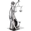 Brubaker figurare Vite della Giustizia con serpente e bilancia - Jura Metal Man - Figura in metallo realizzato a mano - Regalo per avvocati, giudici, giuristi, studi legali