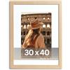 Victor cornice portafoto "Richter" beige 30x40 cm con passe-partout - profilo: 25 x 20 mm - vetro acrilico infrangibile - decorazione per la casa