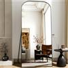 BEAUTYPEAK Specchio da Terra 171x76 cm, Specchio Intero con Cornice Minimalista a Piedi Liberi, Specchio Lungo Intero Facile da Appendere alla Parete Orizzontalmente o Verticalmente per Camera da
