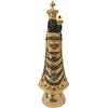 Eurofusioni Statua Madonna di Loreto dorata e dipinta a mano - Madonna nera con Bambino - H 19 cm