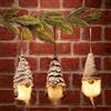 com-four® 3X LED Appendiabiti Nano con Naso e Barba - Nano scandinavo con Cappello a Punta - Babbo Natale Svedese da Appendere (3 pezzi - Gnomo - cappello di peluche)