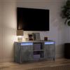 IKAYAA Mobile Porta TV 100 cm Mobile Porta TV con LED Mobile TV Soggiorno 100 cm Mobile Porta TV Moderno-Grigio cemento-100 cm