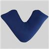 vingardium leviosa VL - Cuscino ortopedico a V con federa, cuscino ortopedico a forma di V per adulti, cuscino triangolare per collo, schiena e supporto maternità (solo federa, blu navy, solo federa)
