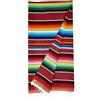 Qikam Coperta in Stile Messicano, 150 x 200 cm, tovaglia Messicana con Nappa, Motivo Arcobaleno, Striscia di Cotone, Scialle, Coperta di Carnevale, tovaglia per Decorazioni per Feste di Nozze