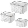 UOCAI 3 contenitori con coperchio, set di contenitori per frigorifero, organizer
