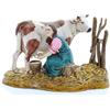 Moranduzzo Donna che Munge per Presepe da Cm 10 Scala 1:20 - Statuine Presepe Indistruttibili - Stile 700', Pittura Rifinita a Mano, Prodotto Ufficiale, Made in Italy, Scultore M. Landi