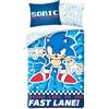 Halantex Sonic The Hedgehog Copripiumino Singolo 140x200 + Federa 70x90 Cotone
