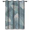ggaimwf 107x160cm Foglia astratta Tenda con occhielli Punto grigio Foglie geometrico termico Occhiello Oscurante Tende per finestre per Soggiorno Camera da letto Ufficio domestico,1 pannello singolo