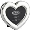EDZARD Mini cornice portafoto a forma di cuore per foto, 8 x 8 cm, placcata in argento, anti-ossidazione, con dorso in velluto, cornice portafoto da appoggiare, cornice a forma di cuore