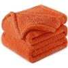 Exclusivo Mezcla Coperta in Pile Super Morbida, Vellutata e Calorosa per Divano o Letto, Tutte le Stagioni, 130x150 CM, Arancione