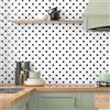 Livelynine Piastrelle Adesive Cucina 3D Piastrelle Adesive Bagno Bianche e Nere 30x30 Esagono Mattonelle Adesiva 3D Impermeabile Paraschizzi Cucina Adesivo per Muro Scacchi Camino, 4 Pezzi