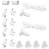BOBOZHONG Kit Riparazione Tende a Rullo 2 Pezzi Staffe Sostitutive 17mm in Plastica, Compatibile con Tende Avvolgibili e Cieche - Ricambi per Meccanismo a Rullo