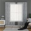 GYROHOME Tende trasparenti in pizzo floreale, con tasca per canna, tende velate, per camera da letto, stile vintage, tende trasparenti a pannello singolo, colore bianco, 145 x 183 cm