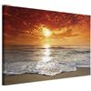 murando Quadro 120x80 cm 1 Pezzo - Stampa su Tela Strutturata XXL Grande - Quadri Moderni Soggiorno Grandi - Stampe da Parete Murale Arte Moderno Pittura - Sole Tramonto del sole c-B-0264-b-a