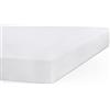 Generico Coprimaterasso Cotone Jersey Fresco Antibatterico Traspirante Antipiega, Lenzuolo con Angoli Elasticizzati, Copri Materasso Lavabile (BIANCO, Matrimoniale 175x200x25)
