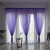 BOYOUTH - Tende in voile tinta unita, con tasca per finestra, per camera da letto, soggiorno, hotel, colore viola medio, 1 pannello, 100 x 270 cm