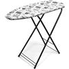 Duwee Asse da stiro regolabile in altezza media, copertura resistente al calore con cuscinetto in feltro spesso, compatto e facile da riporre,33 x 89 cm，Blanco