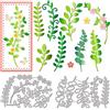 GLOBLELAND 2 Set 12 Pezzi Foglie Rami Fustelle per Scrapbooking Fai da Te Rami in Metallo Fiori Fustellati Stencil per Goffratura Modello per Carta Creazione di Carte Decorazione Album