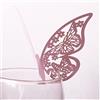 GIVBRO 50PC Farfalla Tavolo segnaposto Bicchiere da vino Carta di nome Bouquet Biglietto di auguri per Matrimonio Compleanno Tazza di Vetro Decorazione Accessori Rosa