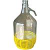 BuyStar (Set 4 PZ) Bottiglione Dama Damigiana in Vetro con Fondo Rivestito in plastica Ideale per Acqua e Vino 5LT Tappo Incluso