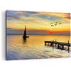 ARTTOR Stampe da Parete Moderne 100x70 cm Quadro su Tela Paesaggi Marino - 2535