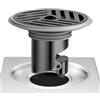 Générique Scarichi Doccia, 6,8 x 6,8 x 4,5 cm Griglia Sifone Pavimento, Scarico Doccia Quadrato Anti Odore, Scarichi Per Pavimenti in Acciaio Antiodore per Bagno Cucina, Vasca