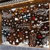 Funklu 394 immagini per finestre natalizie, autoadesive, bianche, riutilizzabili, in PVC, con fiocchi di neve, per finestre invernali, decorazioni natalizie