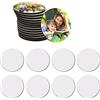 OOTSR 16 Pezzi Magneti da Frigorifero, Sublimazione in Bianco, 5cm Magneti Decorativi per Frigorifero, Lavagna, Cucina Casa, Decorazione da Parete fai-da-te, Rotonda