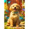 NAIMOER Diamond Painting Kit per Adulti Completo Cani, 5D Diamantini Crystal Art Bambini, animali Pittura Diamante, Strass Ricamo a Punto Croce 30x40cm