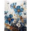ZYJBD Diamond Painting 5D，pittura con diamanti con fiori blu, pittura con diamanti e perline fai da te,Adatto Pittura Diamante e principiante regalo di compleanno, decorazione della parete di casa，30x40 cm