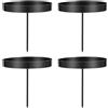 HATOOZE 4 pezzi portacandele per corona dell'Avvento nero, 8cm portacandele per corona dell'Avvento inserti per candele candelabri portacandele Candle Holder in metallo corona dell'Avvento decorazione