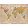 Close Up Poster con mappa del mondo vintage 2018 - MAPS IN MINUTES® (140 x 100 cm) + poster Bora Bora!