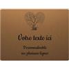 Mygoodprice Targhetta con incisione funeraria, motivo albero cono, autoadesiva, 20 x 15 cm, personalizzata, 1 a 3 righe, colore: bronzo