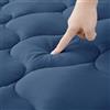 DUANDUAN Coprimaterasso 180x200cm, Topper Morbido, coprimaterasso con Tasche Profonde, coprimaterasso Lavabile in Lavatrice, Blu Navy