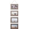 XTDMJ Cornici per foto multiple da 15 x 10 cm, con spago, 4 cornici orizzontali da appendere alla parete integrate per decorare casa, soggiorno o ufficio (grigio invecchiato)