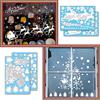 Cendray Vetrofanie Natalizie per Finestre, DIY Addobbi Natalizi Contiene Babbo Natale, Natalizia Alci, Albero di Natale, Fiocco di Neve, PVC Rimovibile Adesivi di Natale Decorazioni Casa Interno