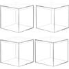 Mitening 4 Pezzi Scatola Acrilica con Coperchio, Piccole Scatole Acriliche Trasparenti Scatole Regalo a Cubo in Acrilico per Conservare Cgioielli, Dolciumi, Giocattoli, Bomboniere, 10 x 10 x 10 cm