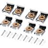 FYSL 8 Pezzi Clip per Specchio Supporto per Specchio Ganci per Specchio a Muro con prigionieri e Viti per Specchio a Muro