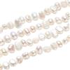 NBEADS Circa 78pz Perle d'Acqua Dolce Coltivate Naturali, 4x3mm Grado A Due Lati Lucido Bianco Perla d'Acqua Dolce Sciolto Perla Irregolare Perline per Gioielli Braccialetto Fare