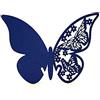 GIVBRO 50 pz farfalla tavolo segnaposto bicchiere di vino biglietto di nome bouquet biglietto di auguri per matrimonio compleanno tazza di vetro decorazione accessori blu scuro