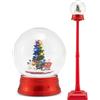 SOARS Decorazioni Natalizie, Lampione Natalizio con Neve 153 CM, 15 Luci, Musica, Lanterna Natalizia con Fiocchi di Neve, Slittino Rotante, Addobbi Natalizi per Esterno Interno per Casa, Ingresso