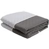 Generico Copriletto Trapuntato Doubleface Trapuntino Mezza Stagione, Coperta Bicolore in Microfibra, Made in Italy Singolo-Un posto e mezzo-Matrimoniale (Grigio Scuro/Grigio Chiaro, Singolo)